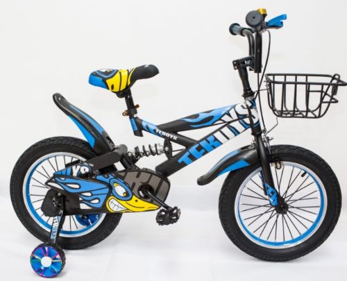 Bicicleta Copii TF BOYS 16'' negru mat / albastru 4-8 ani