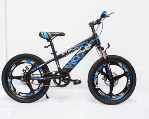 Bicicleta Copii SPACEBABY 20'' negru mat/albastru +10 ani