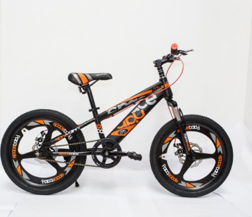 Bicicleta Copii SPACEBABY 20'' negru mat /portocaliu +10 ani