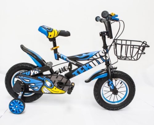 Bicicleta Copii TF BOYS 12'' negru mat/albastru 2-5 ani