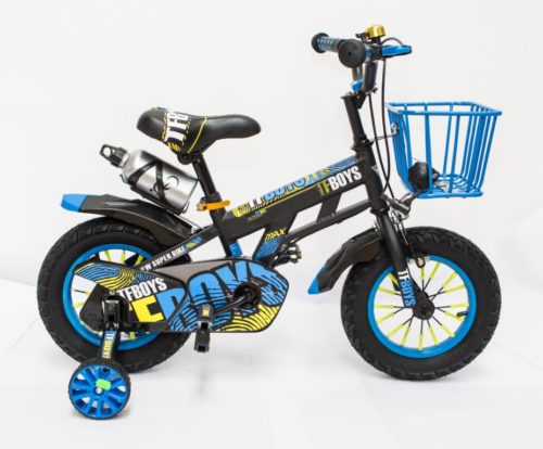 Bicicleta Copii TF BOYS 12'' negru mat /galben 2-4 ani