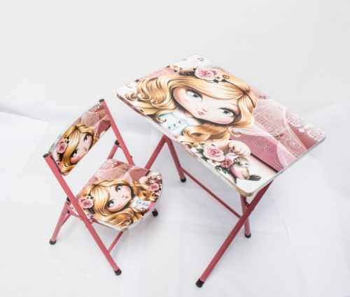 Masuta copii cu scaunel pliabile - Printesa