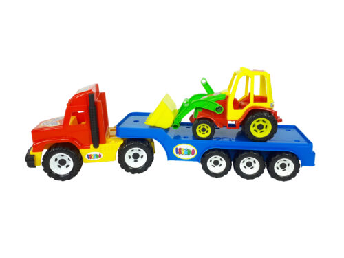 Tir cu platforma + Excavator